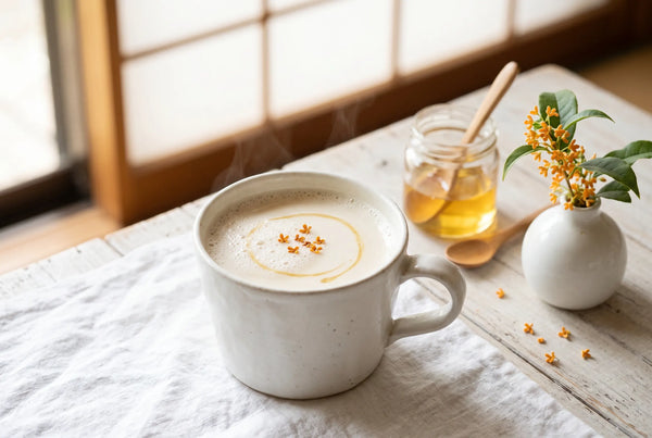 金木犀豆乳ラテの作り方|スープメーカーで大豆から手作り