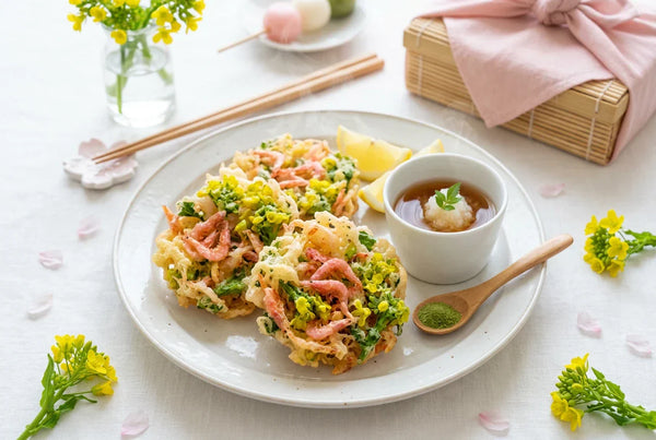 桜エビと菜の花のかき揚げ